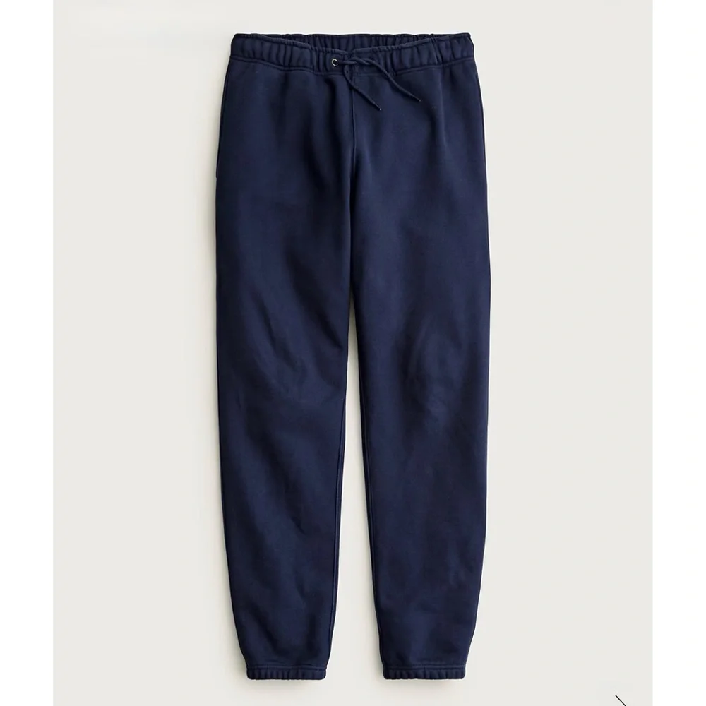 NWT J. Crew Tall Heritage 14 oz. Fleece Sweatpant Navy Blue